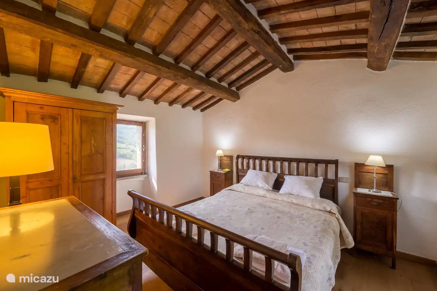 bedroom 1 in guest house with double bed
