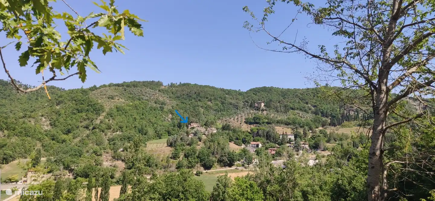 location of the holiday home in the beautiful hills of Umbria