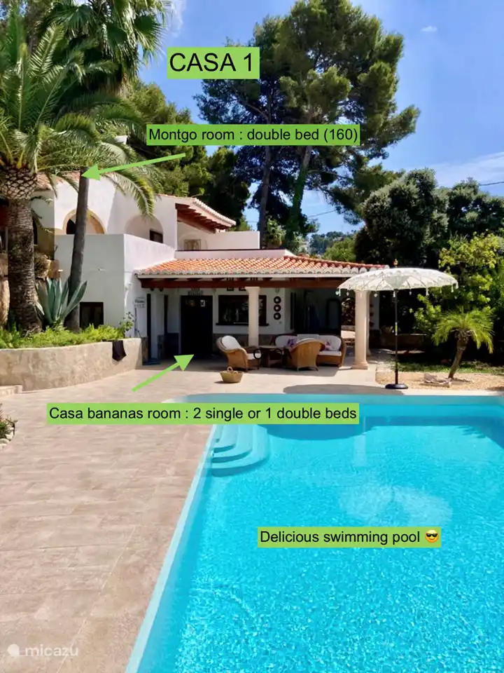 Haus 1 mit dem Raum Montgo und Bananas.