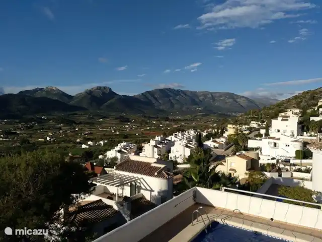 Tranquila casa de vacaciones Casa Milara en España, Costa Blanca, Jalón - casa vacacional vista del collado de Rates