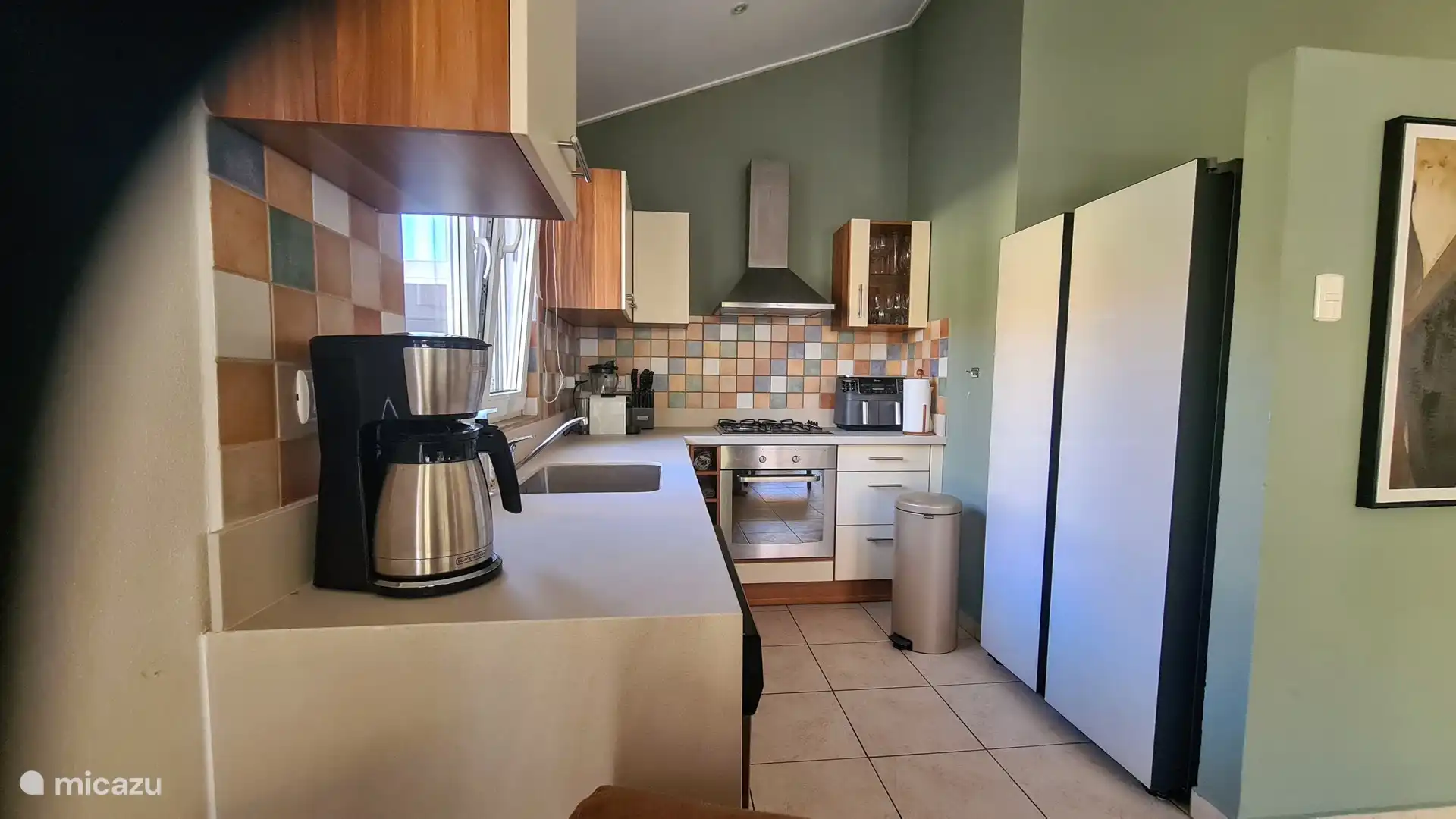 Photo new Kitchen worktop and new refrigerator