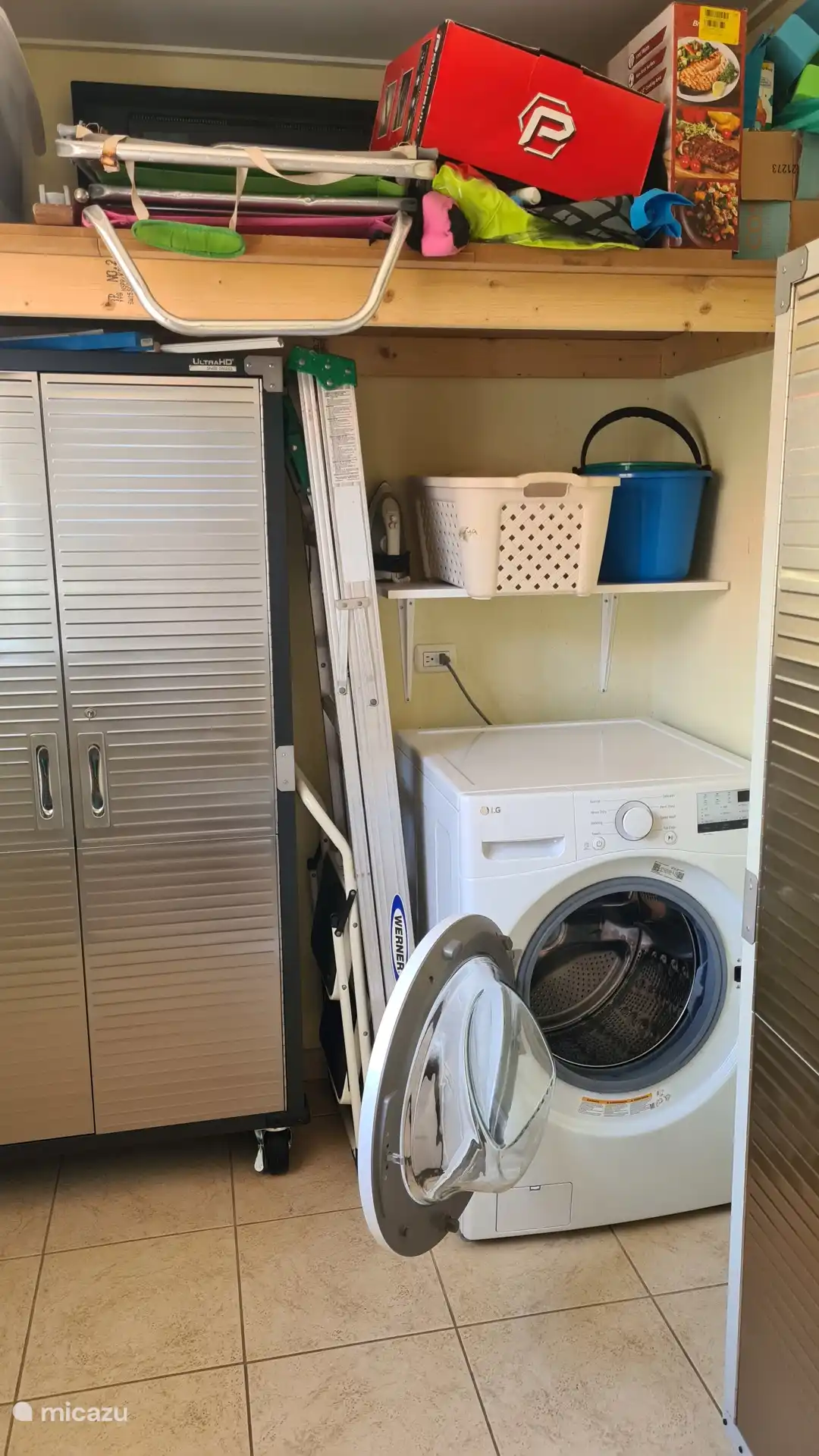 Washing machine in utility room