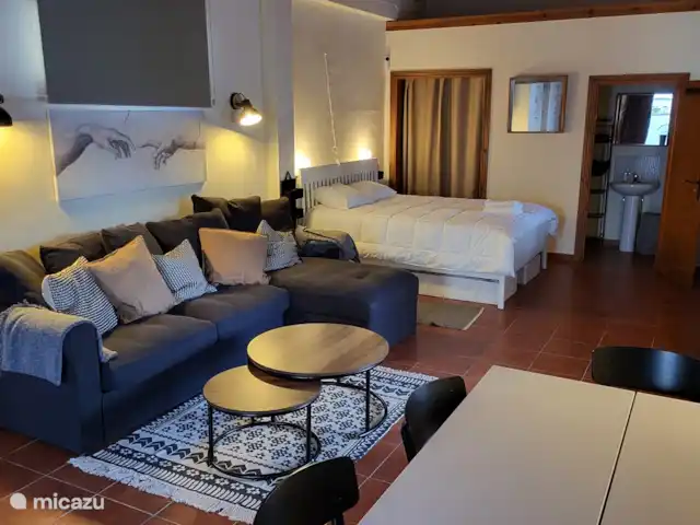 Location de Vacances Espagne, Andalousie, Vejer de la Frontera, finca - Villa La Luna 'La Casita' canapé (avec pont supérieur ; adapté pour 2 enfants : 2 x 80 x 200 cm)