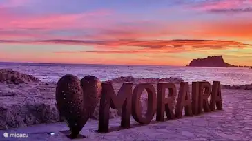 Coucher de soleil au château de Moraira
