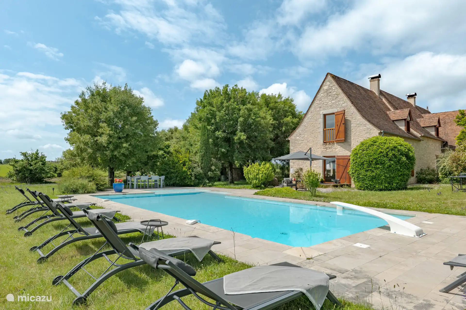 Plenty of sun loungers around the pool