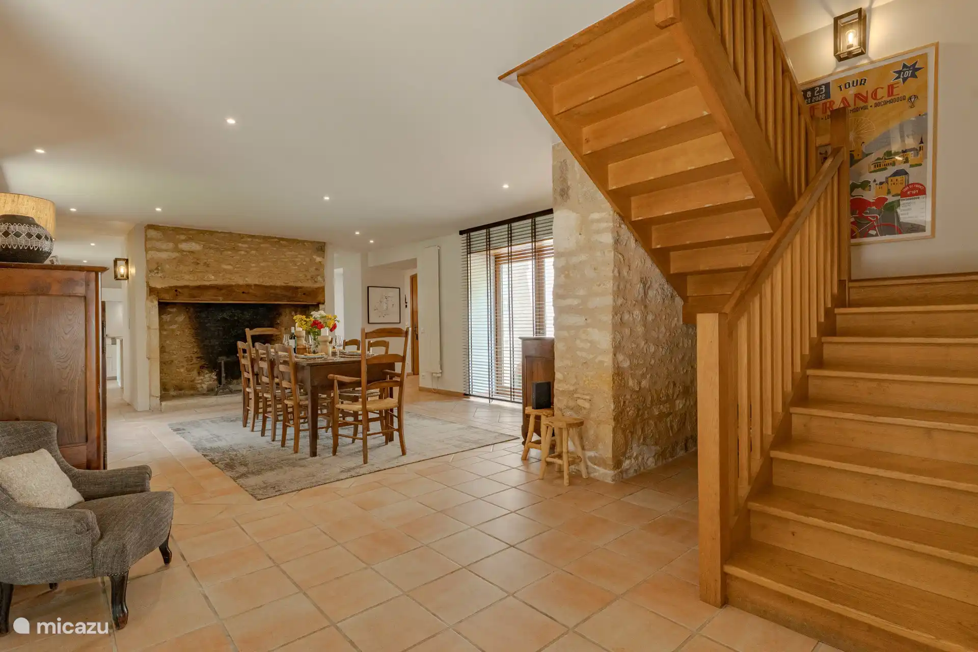 Dining area and stairs to first floor