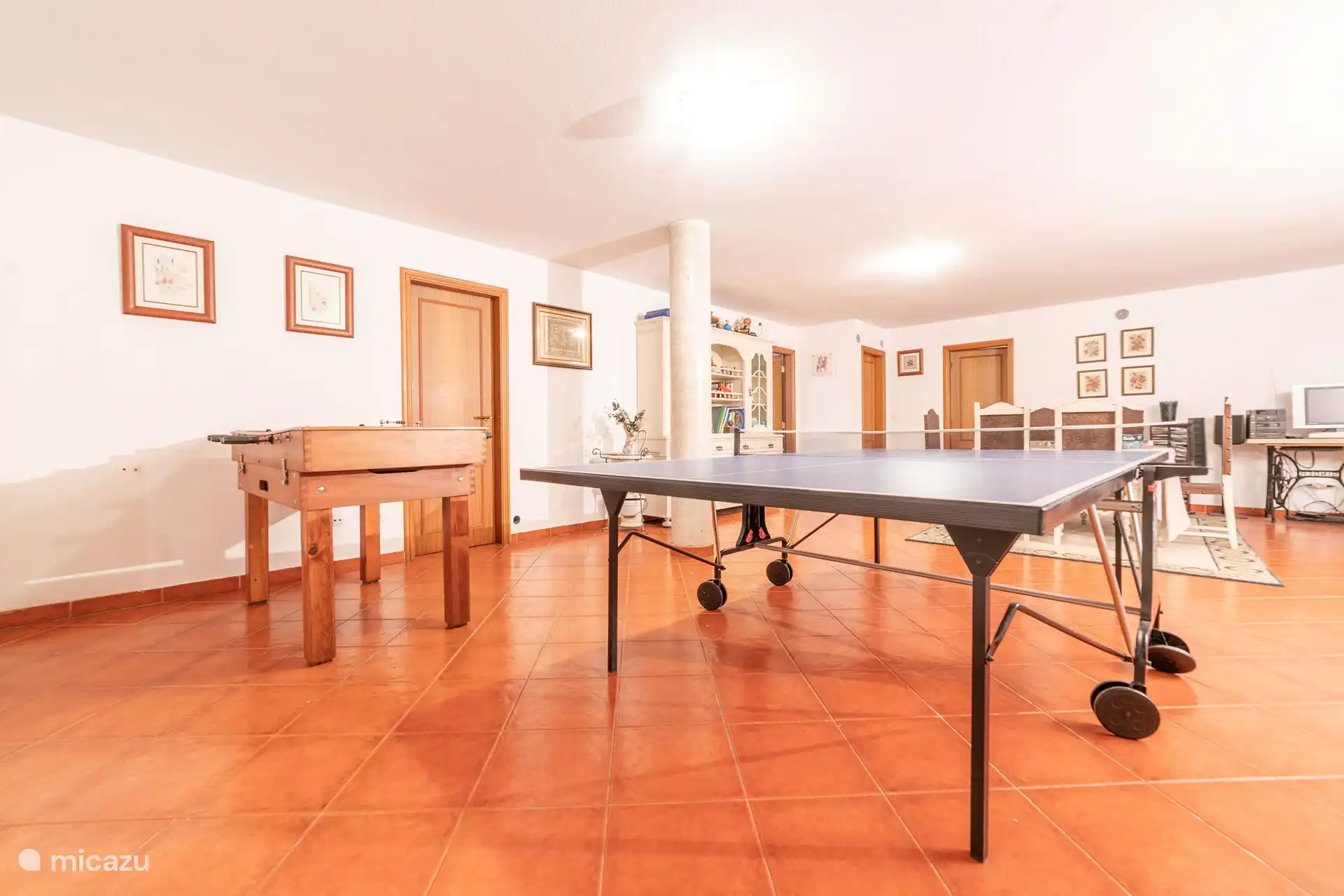 Tischtennisplatte und Kickertisch 