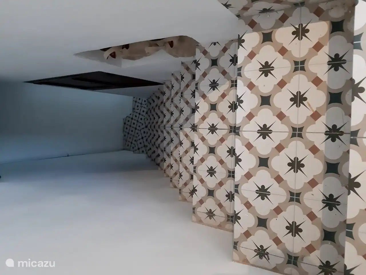 Stairs to roof terrace