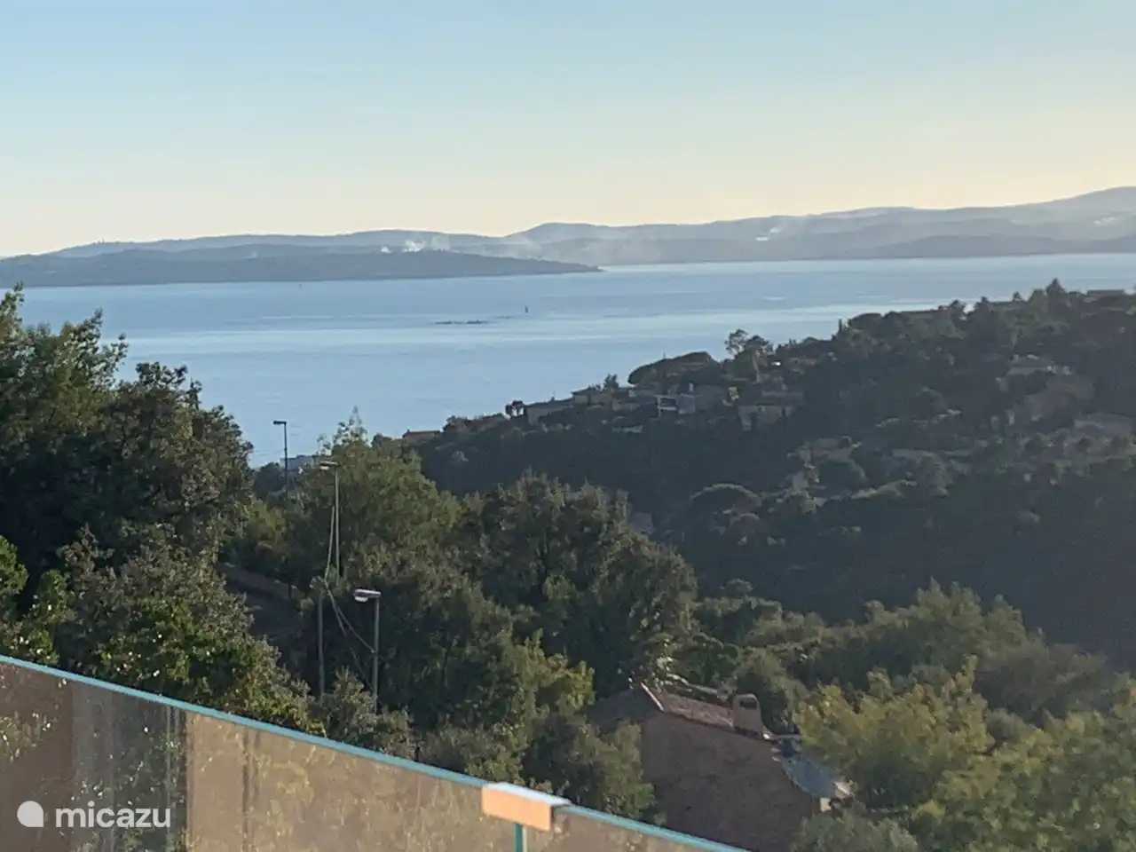 Beautiful view of the sea and Saint Tropez