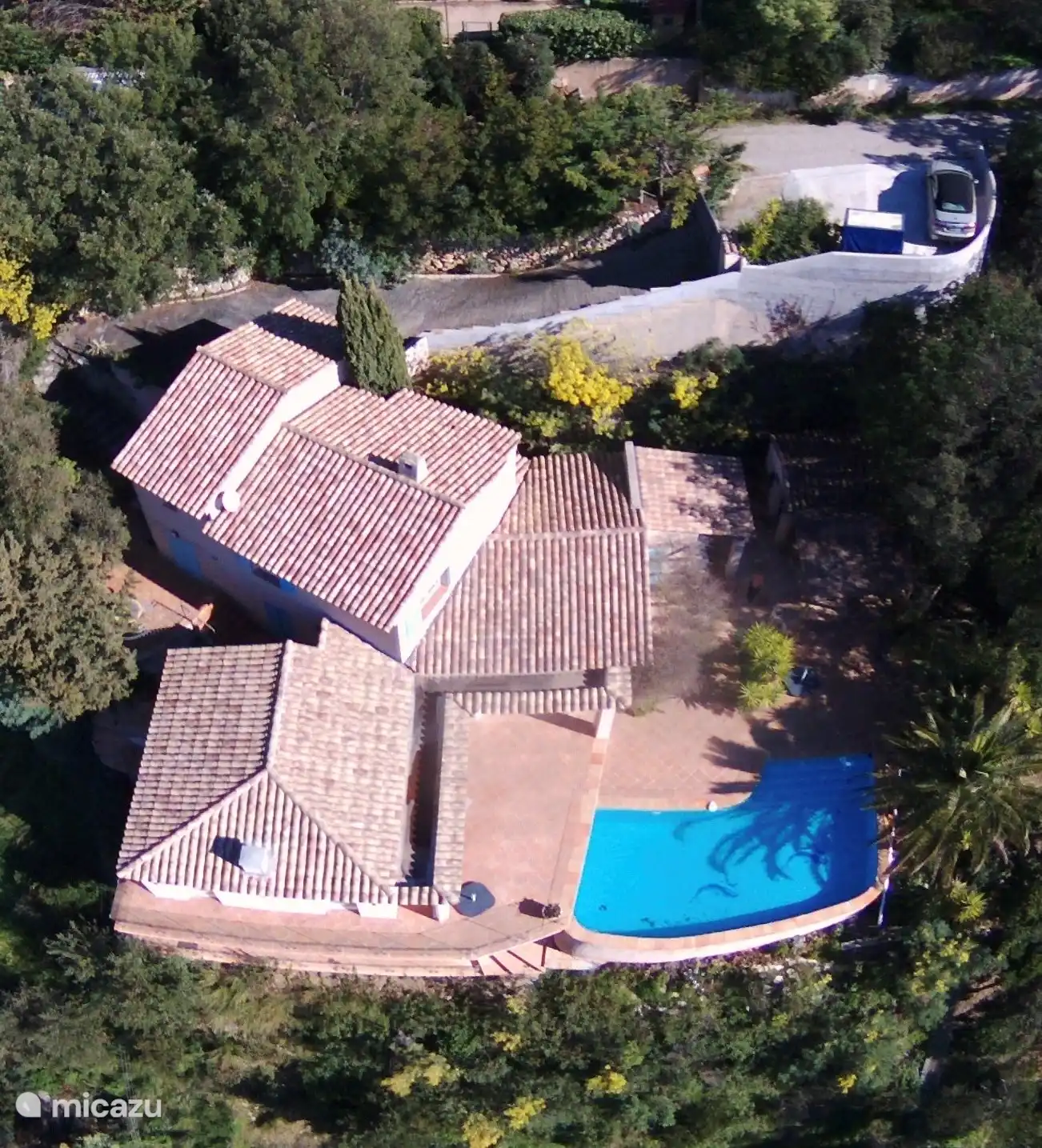 Top view of the villa