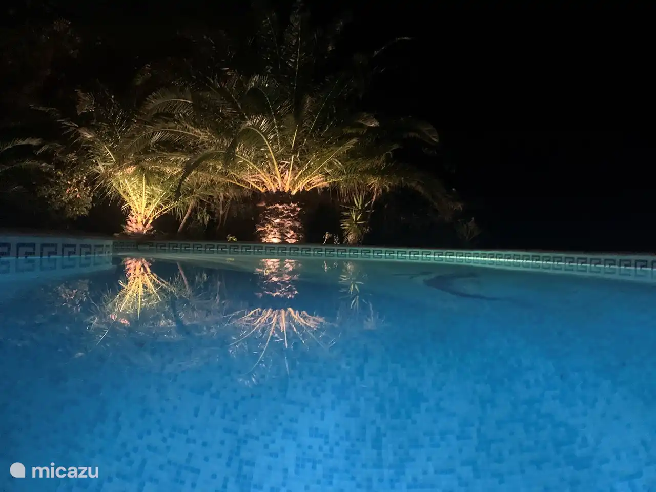 Swimming pool with mood lighting