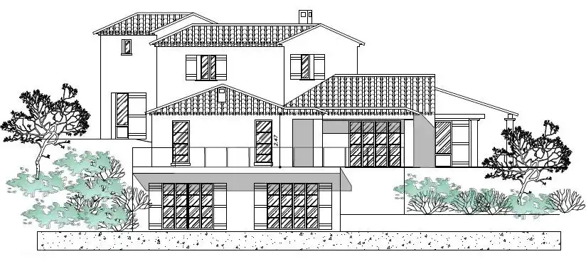 Construction drawing of villa