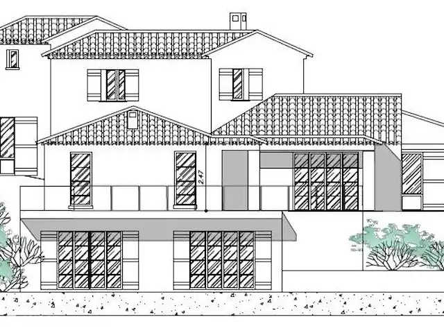 Villa D’Amico avec vue magnifique sur la mer | France, Côte d'Azur, Les Issambres - villa Dessin de construction de la villa
