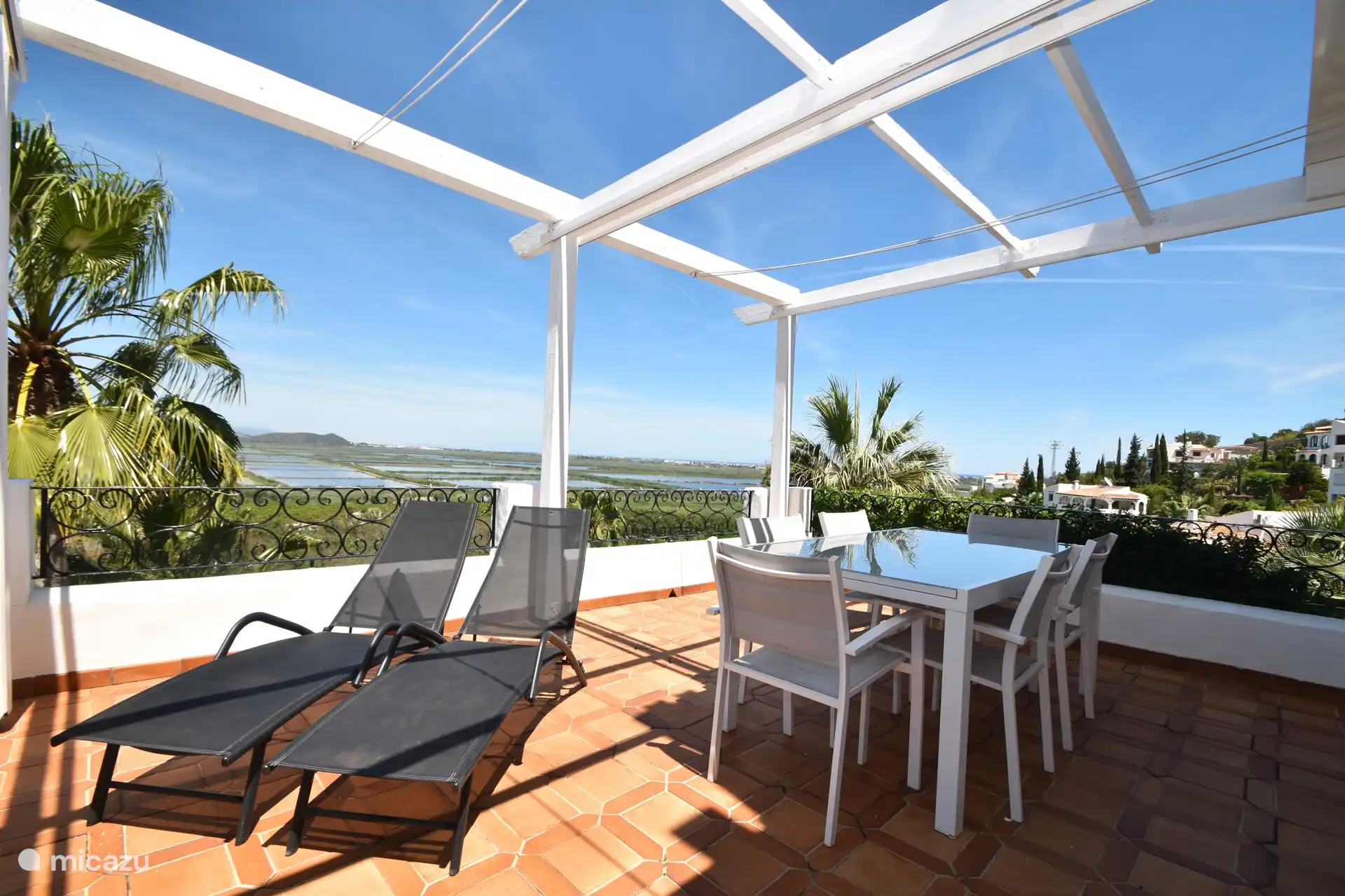 Private terrace with wonderful sunsets!