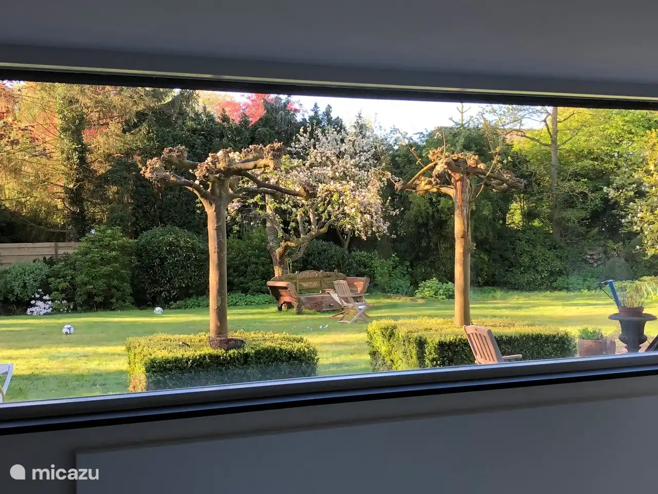 Blick auf den Garten von der Küche
