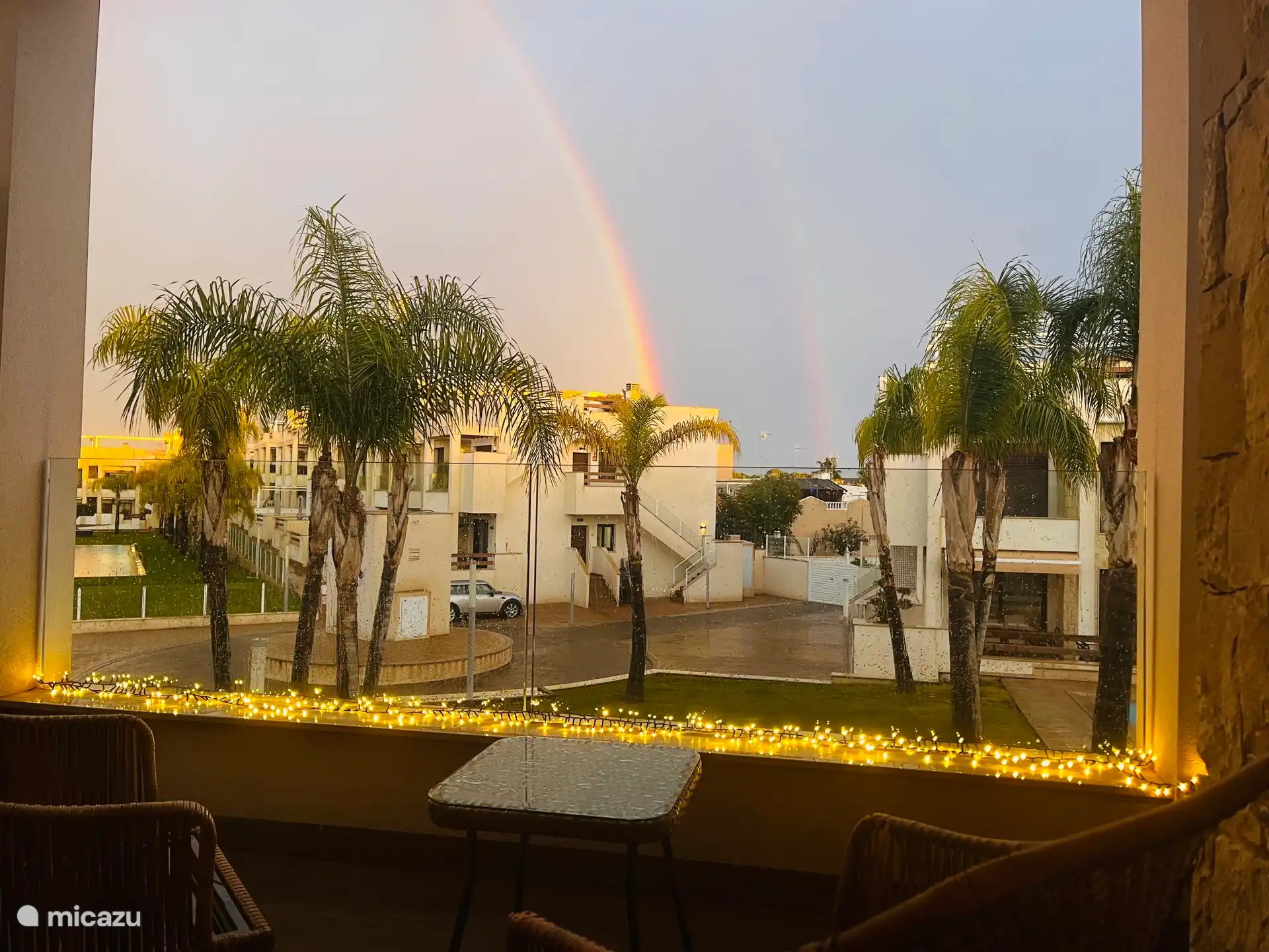 Someone had ordered a double rainbow 