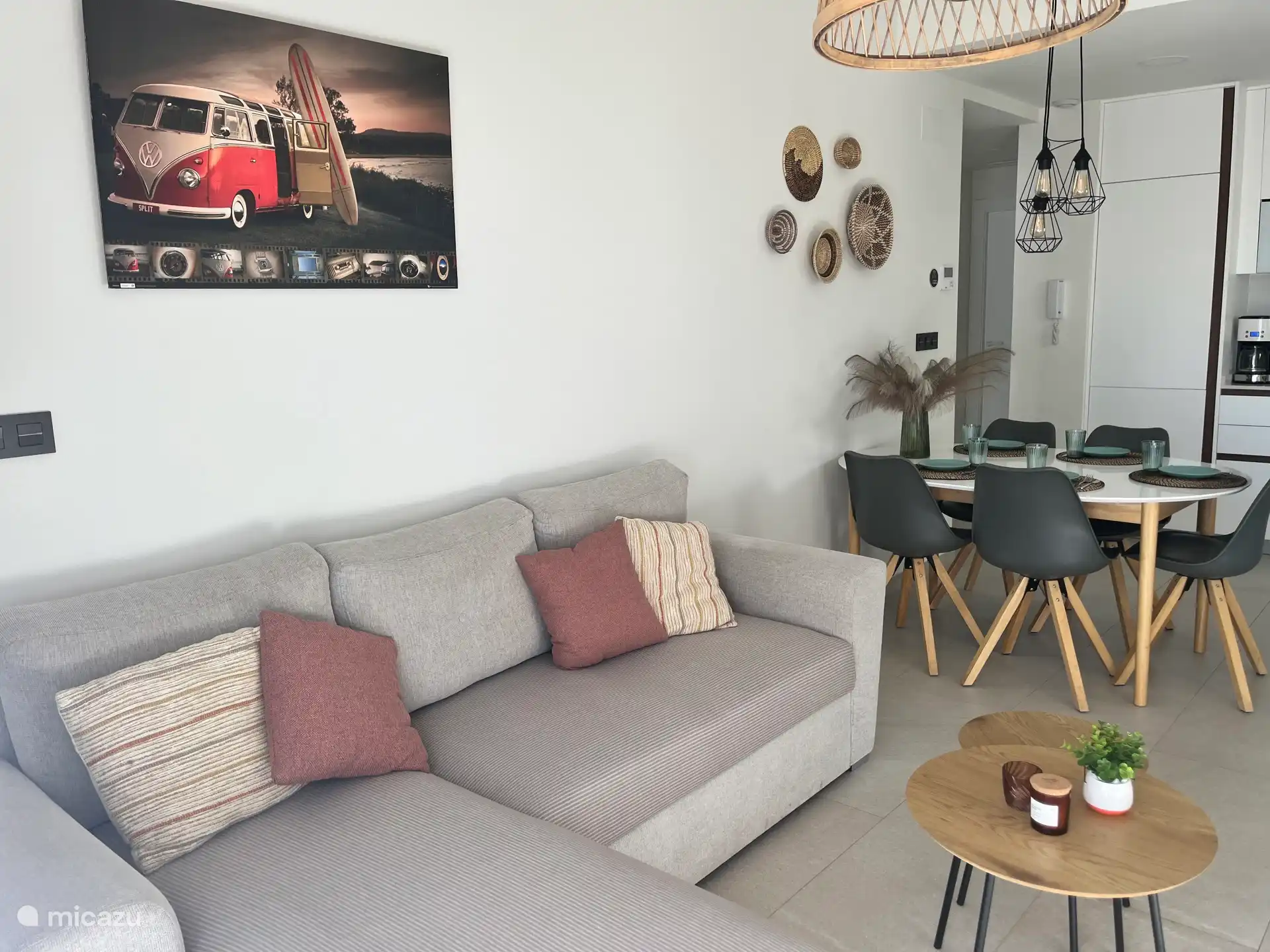 Living room with open kitchen 