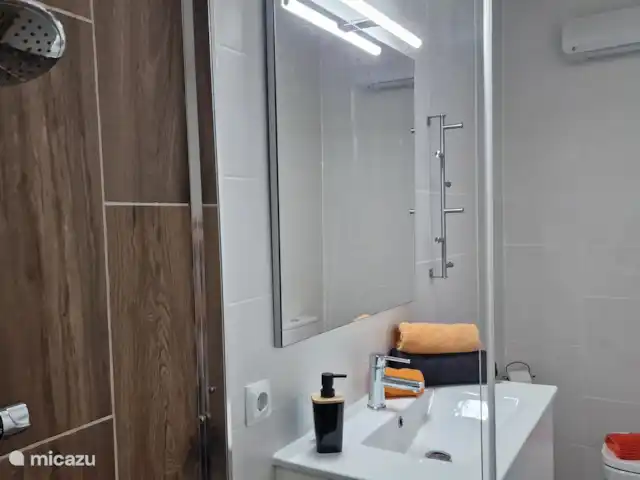 Location de Vacances Espagne, Barcelone, Canyelles, appartement - Villa Contenta Canyelles Salle de bain petite chambre, également entièrement équipée.