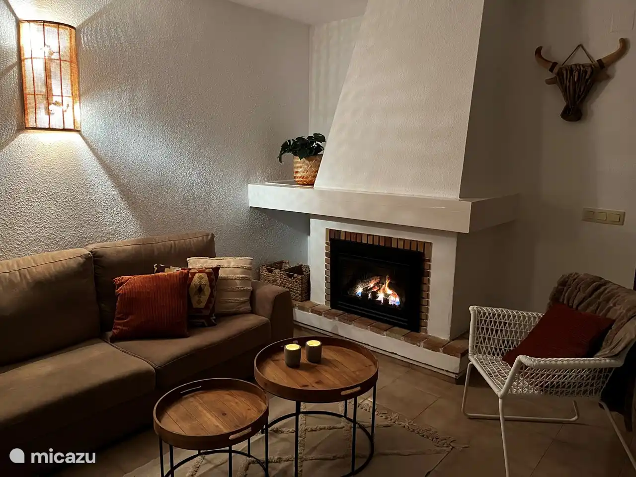 Sala de estar, durante los meses más fríos de invierno