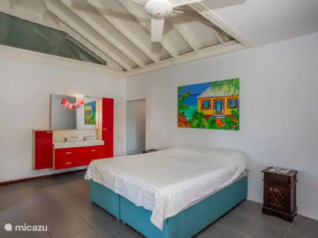Piscadera Bay Resort 18 | Curaçao, Curaçao-Centre, Piscadera - bungalow Chambre des maîtres avec salle de bain attenante