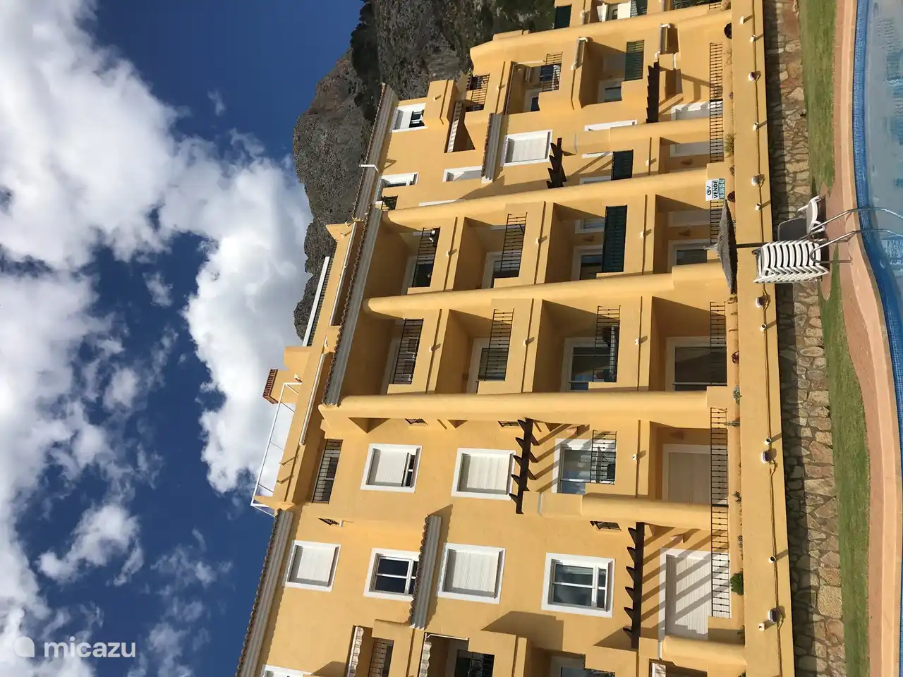 On the 3rd floor you can see the large balcony.