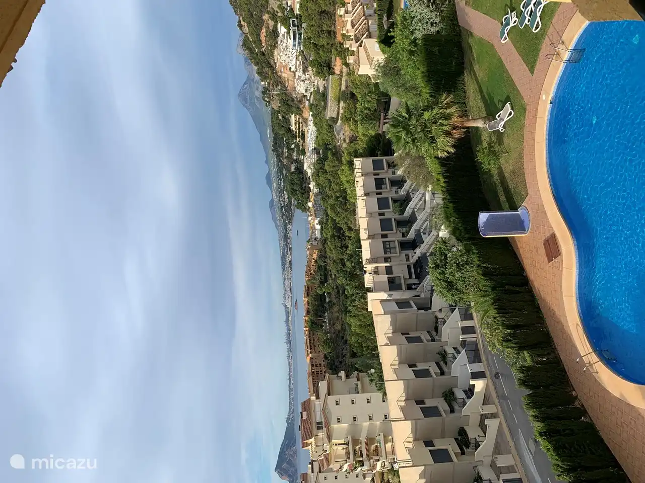 You overlook the sea towards the town of Altea.