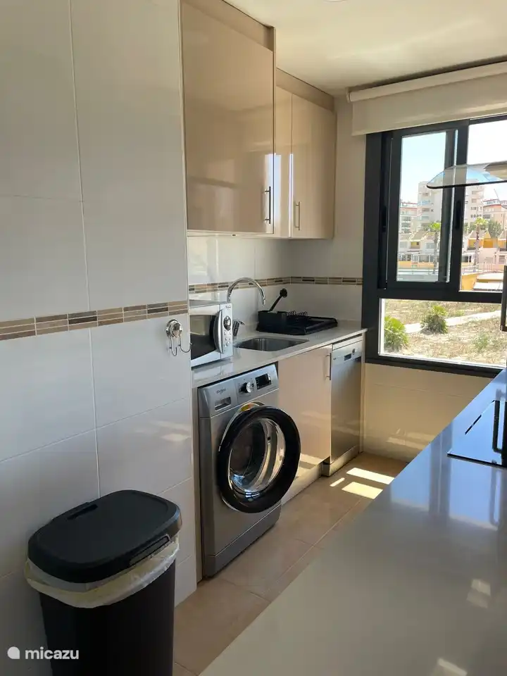 Einbauküche mit Waschmaschine und Geschirrspüler