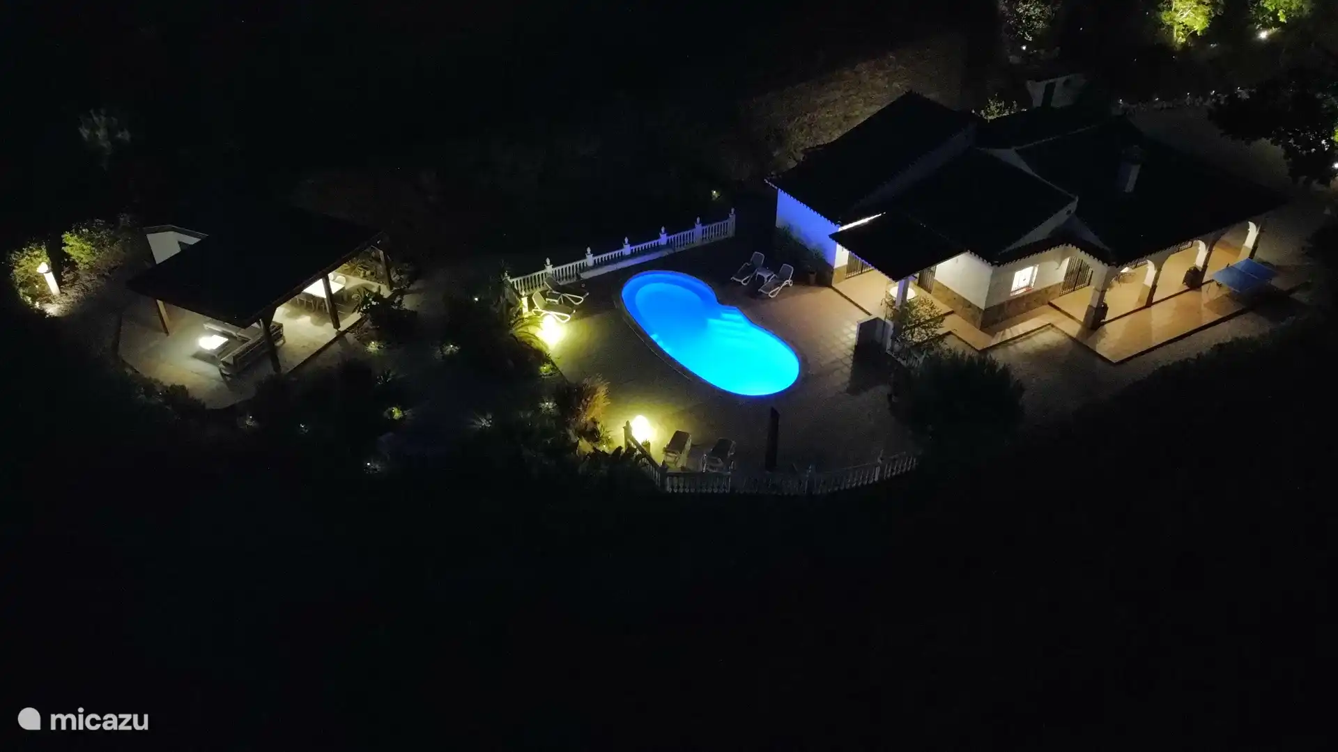 Mooie verlichting in de avond.
