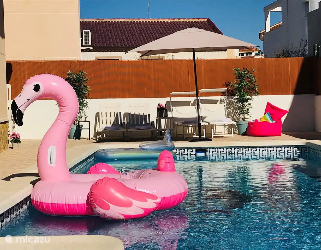 Piscine et transats Casa Viva la Vida