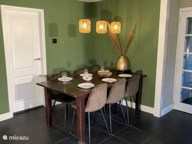 Boshuisje - Nature, Golf & Wellness | Pays-Bas, Brabant-Septentrional, Oosterhout - maison de vacances Table à dinner