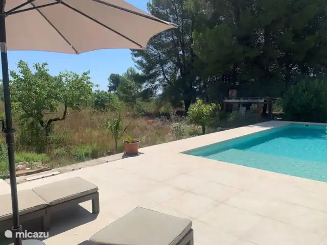 El Molino en España, Valencia, Monserrat - molino Vista sobre la piscina y el jardín contiguo