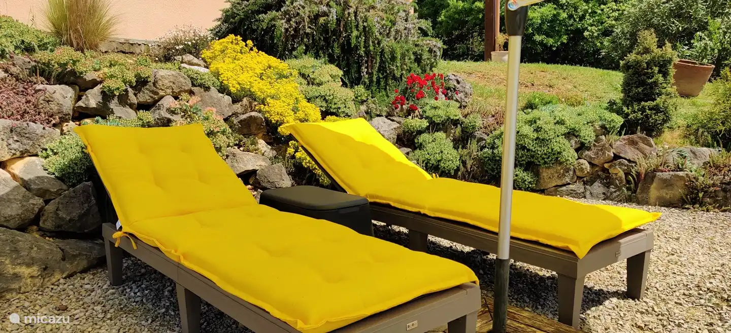 Nice in the shade of the parasol.