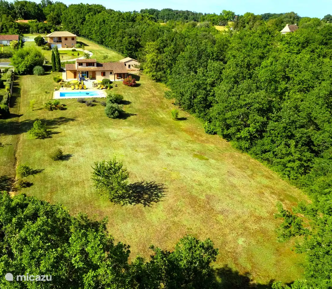 Lots of greenery and forest around the garden.