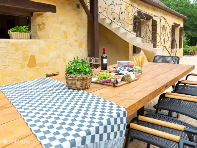 Maison Saint-Blaise pour familles | France, Dordogne, Rampieux - maison de vacances Table d'extérieur en teck