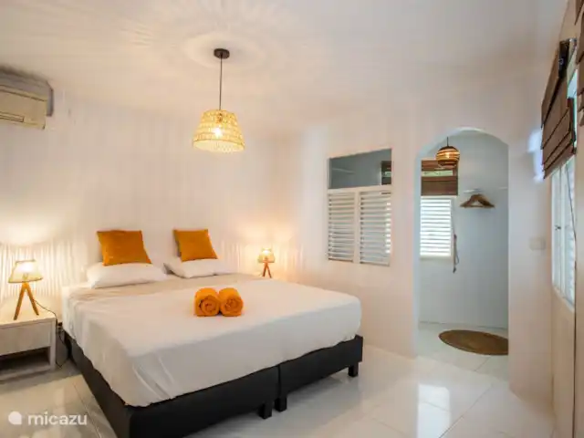 Villa Mai Blu huren in Curaçao, Curacao-Midden, Piscadera - bungalow Slaapkamer met air-conditioning