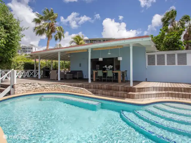 Villa Mai Blu huren in Curaçao, Curacao-Midden, Piscadera - bungalow Zoutwater zwembad met buitendouche
