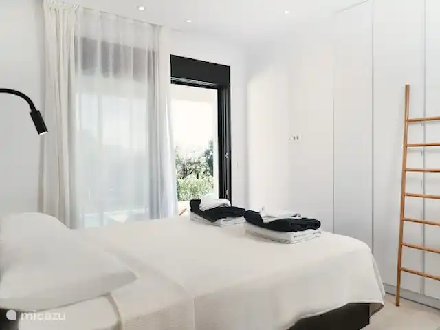 Villa Mouria en Grecia, Gracia Central, Pogonia - villa Dormitorio 2, ubicado en una terraza cubierta con acceso privado