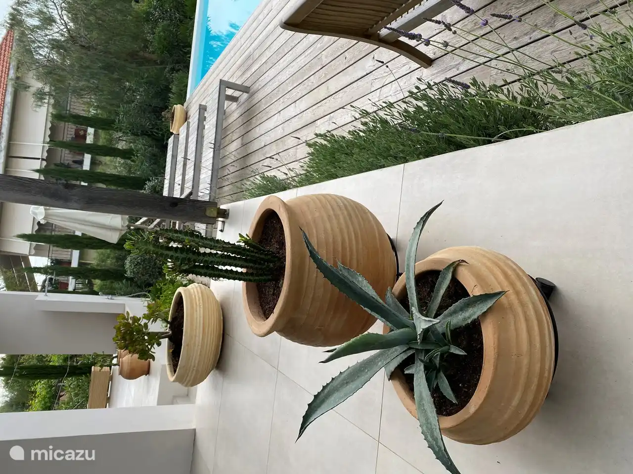 Vraiment grec : les jardinières complètent le look naturel.