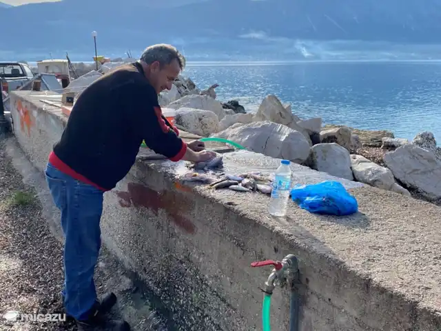 Villa Mouria en Grecia, Gracia Central, Pogonia - villa El puerto pesquero en el pueblo donde puedes pescar el pescado para la barbacoa si estás a tiempo.