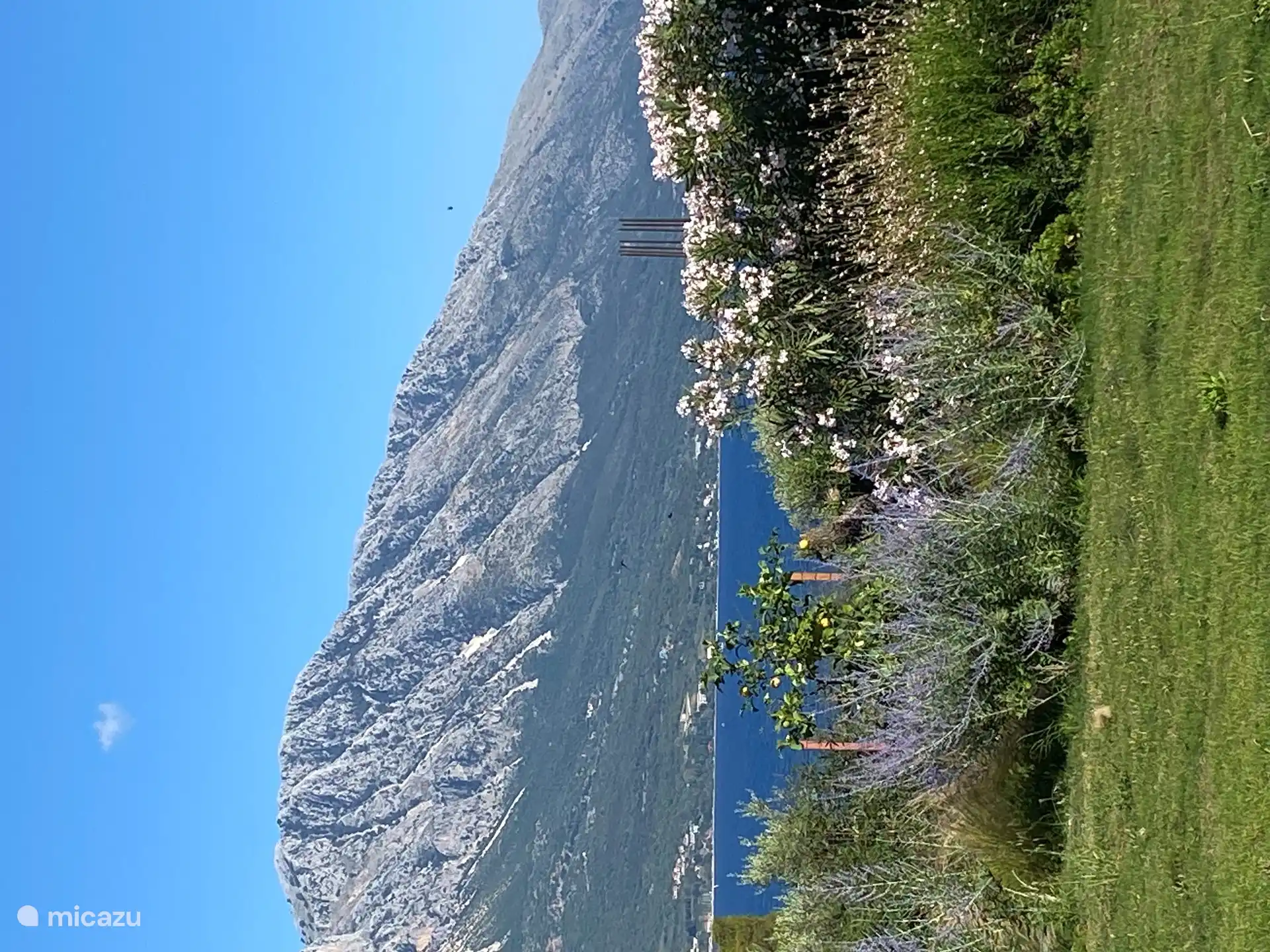 Regarder la mer depuis la piscine


