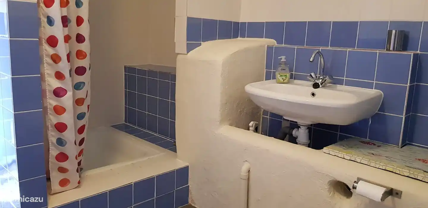 Die Dusche ist geräumig und komfortabel.