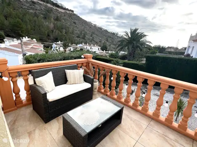 Maravilla Solar en España, Costa Blanca, Benitachell - villa Preciosa zona de estar con vistas al mar y a la montaña