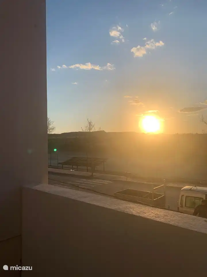 puesta de sol en el jardin