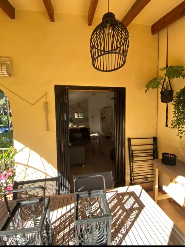 The patio doors to the living room.