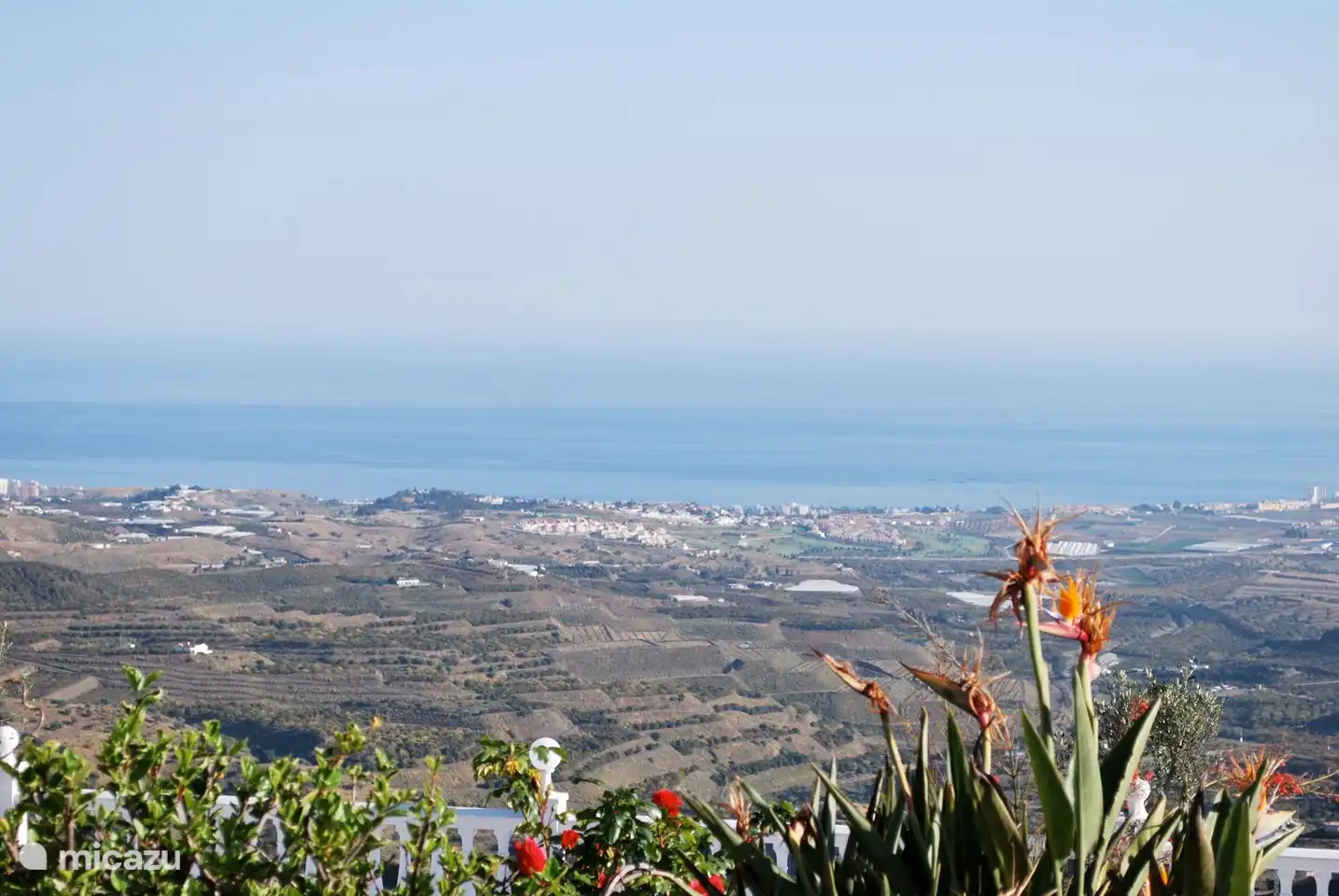 In clear weather, the coastline of Africa can be seen