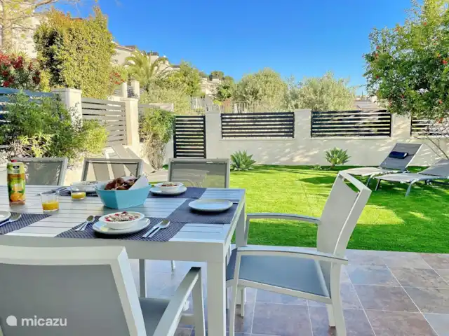 Casa Moraira Sport huren in Spanje, Costa Blanca, Moraira - vakantiehuis Terras aan de woonkamer