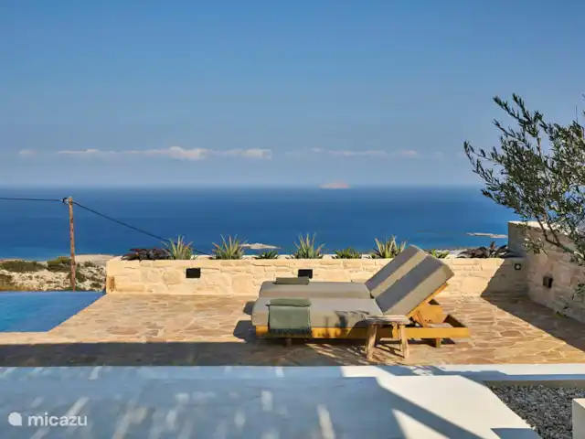 Metochi Lodge huren in Griekenland, Kreta, Platanos - villa Zicht op zee vanop het terras