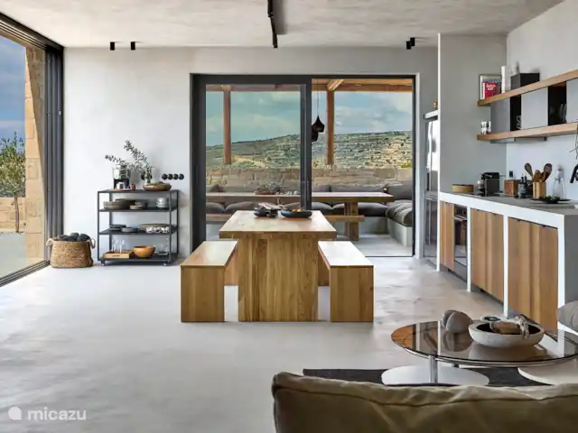 Metochi Lodge huren in Griekenland, Kreta, Platanos - villa Keuken en eettafel binnen
