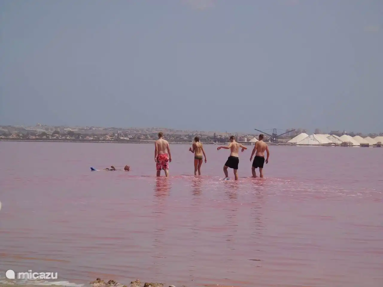 Paddling in the Salt Lake, swimming in it is just as good as in the Dead Sea