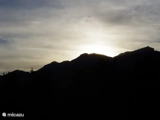 Casa Virginia huren in Spanje, Costa Blanca, Orba - vakantiehuis Zonsondergang vanaf het huis bekeken